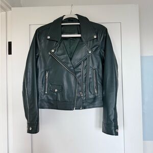 Blank NYC Teal Leather Jacket